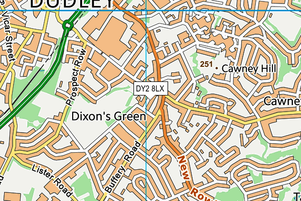DY2 8LX map - OS VectorMap District (Ordnance Survey)