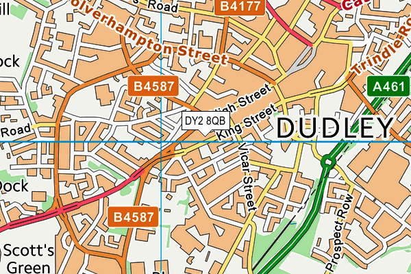 DY2 8QB map - OS VectorMap District (Ordnance Survey)