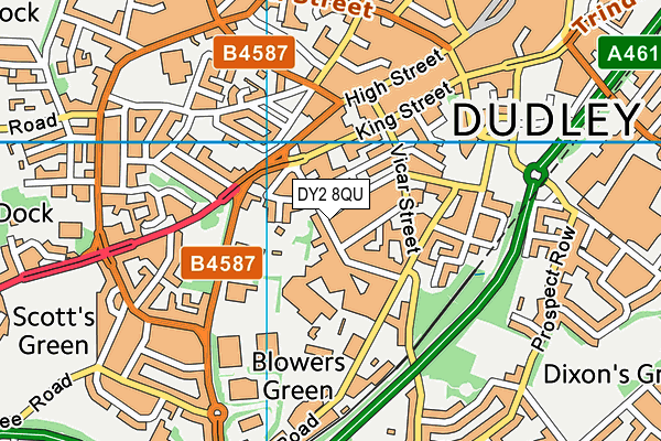 DY2 8QU map - OS VectorMap District (Ordnance Survey)