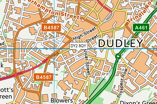 DY2 8QY map - OS VectorMap District (Ordnance Survey)