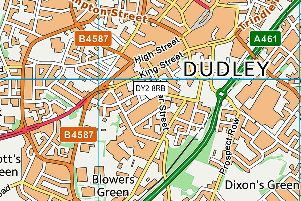 DY2 8RB map - OS VectorMap District (Ordnance Survey)