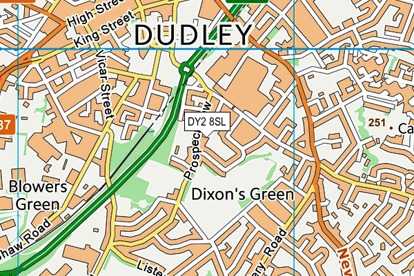 DY2 8SL map - OS VectorMap District (Ordnance Survey)
