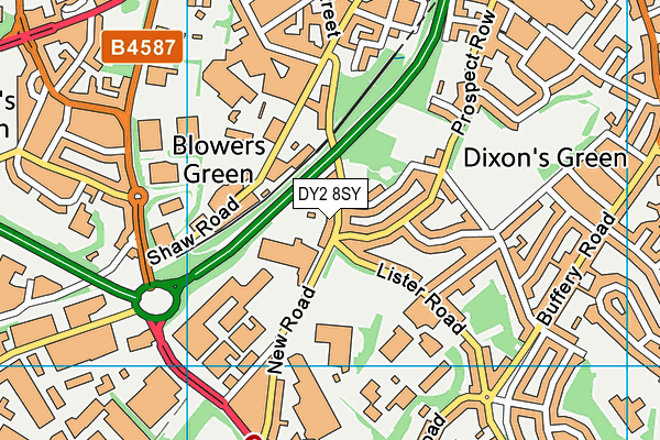 DY2 8SY map - OS VectorMap District (Ordnance Survey)