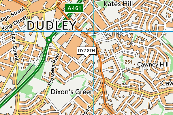 DY2 8TH map - OS VectorMap District (Ordnance Survey)