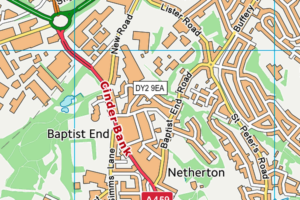 DY2 9EA map - OS VectorMap District (Ordnance Survey)