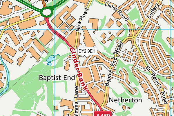 DY2 9EH map - OS VectorMap District (Ordnance Survey)