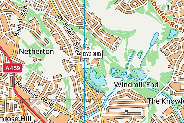 DY2 9HB map - OS VectorMap District (Ordnance Survey)