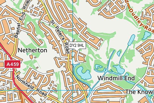 DY2 9HL map - OS VectorMap District (Ordnance Survey)
