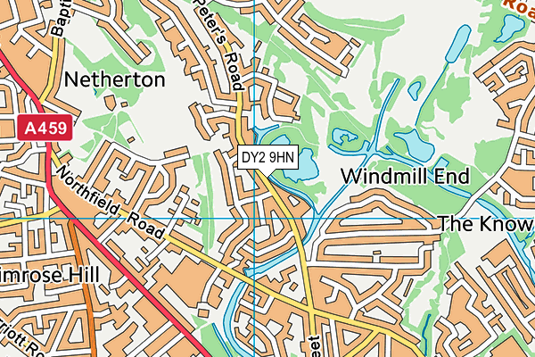 DY2 9HN map - OS VectorMap District (Ordnance Survey)