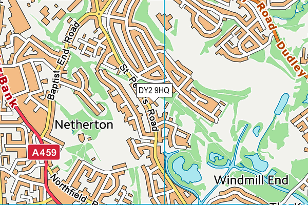 DY2 9HQ map - OS VectorMap District (Ordnance Survey)