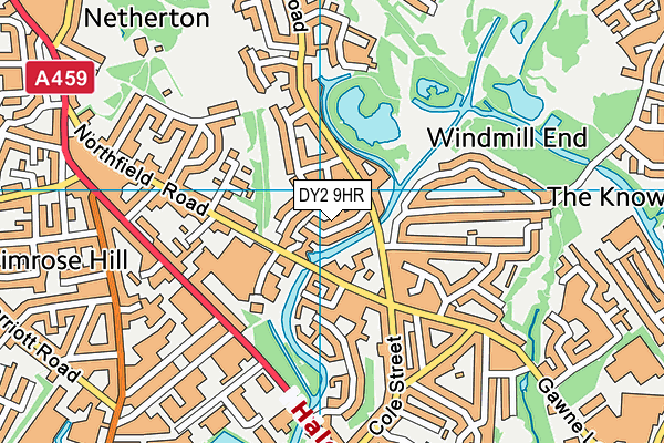 DY2 9HR map - OS VectorMap District (Ordnance Survey)