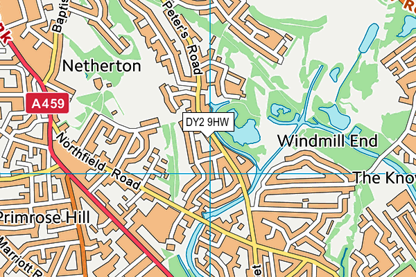 DY2 9HW map - OS VectorMap District (Ordnance Survey)