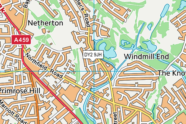 DY2 9JH map - OS VectorMap District (Ordnance Survey)