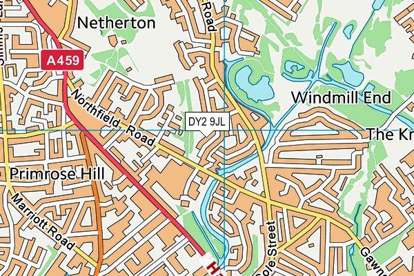 DY2 9JL map - OS VectorMap District (Ordnance Survey)