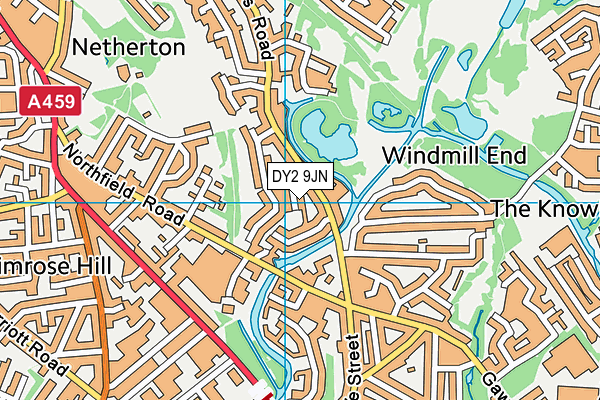 DY2 9JN map - OS VectorMap District (Ordnance Survey)