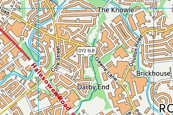 DY2 9LB map - OS VectorMap District (Ordnance Survey)