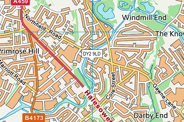 DY2 9LD map - OS VectorMap District (Ordnance Survey)
