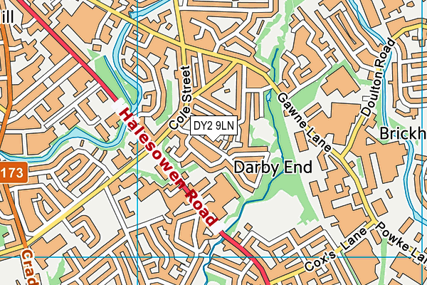 DY2 9LN map - OS VectorMap District (Ordnance Survey)