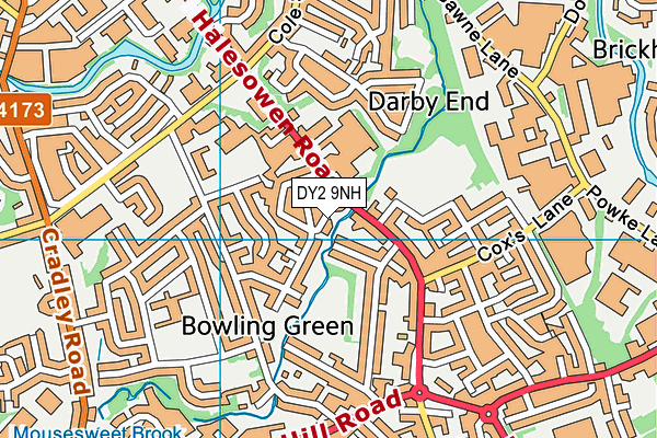 DY2 9NH map - OS VectorMap District (Ordnance Survey)