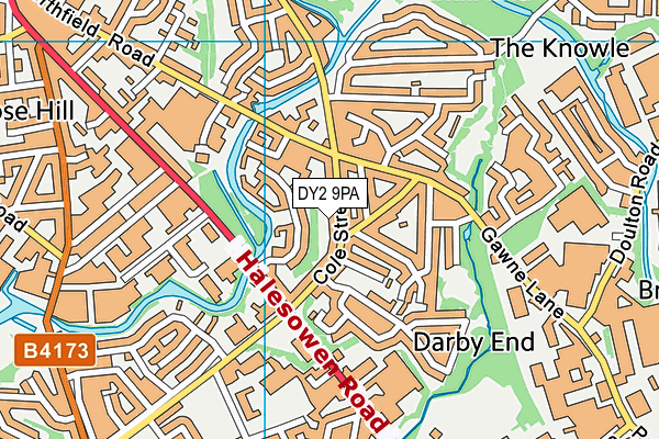 DY2 9PA map - OS VectorMap District (Ordnance Survey)