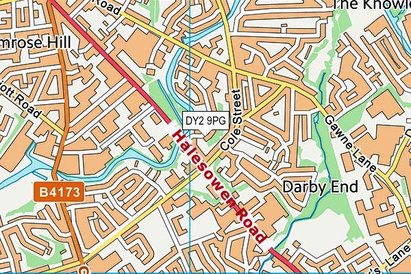 DY2 9PG map - OS VectorMap District (Ordnance Survey)