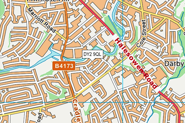 DY2 9QL map - OS VectorMap District (Ordnance Survey)