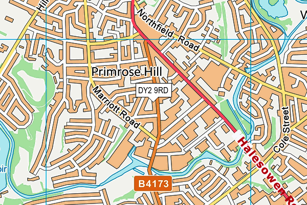 DY2 9RD map - OS VectorMap District (Ordnance Survey)