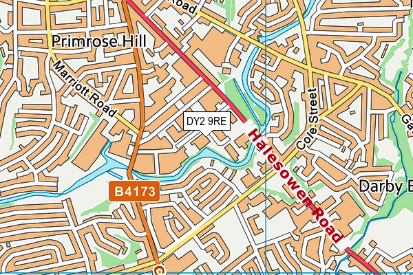 DY2 9RE map - OS VectorMap District (Ordnance Survey)