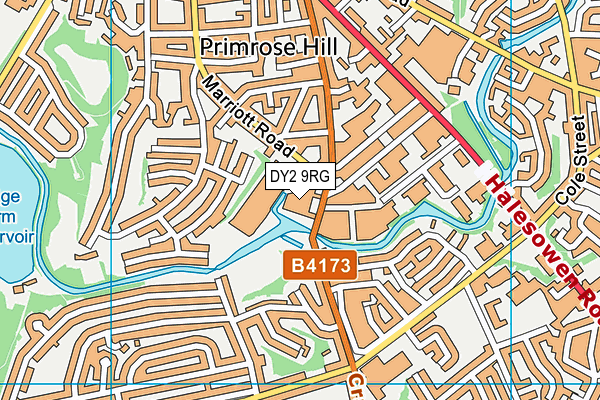 DY2 9RG map - OS VectorMap District (Ordnance Survey)