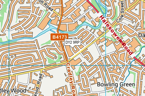 DY2 9RP map - OS VectorMap District (Ordnance Survey)