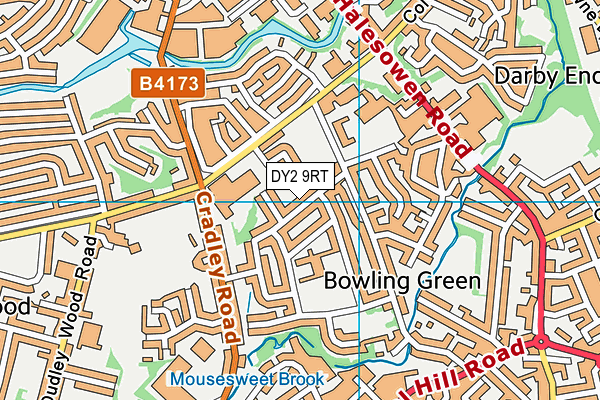 DY2 9RT map - OS VectorMap District (Ordnance Survey)