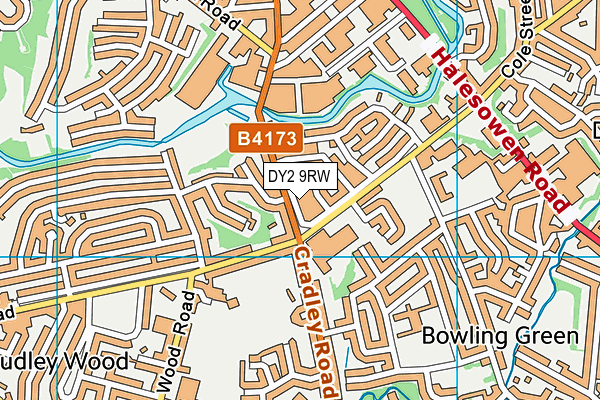 DY2 9RW map - OS VectorMap District (Ordnance Survey)