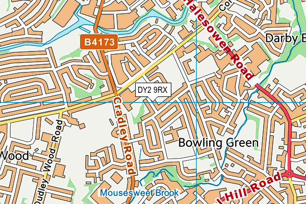 DY2 9RX map - OS VectorMap District (Ordnance Survey)