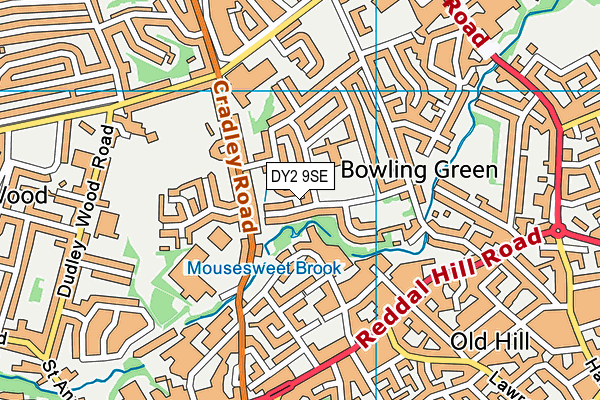 DY2 9SE map - OS VectorMap District (Ordnance Survey)