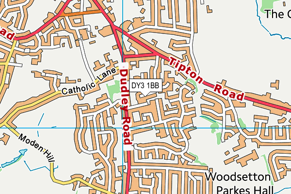 DY3 1BB map - OS VectorMap District (Ordnance Survey)