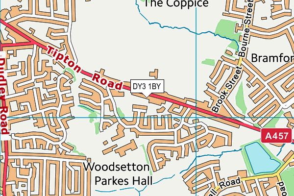 Woodsetton School map (DY3 1BY) - OS VectorMap District (Ordnance Survey)