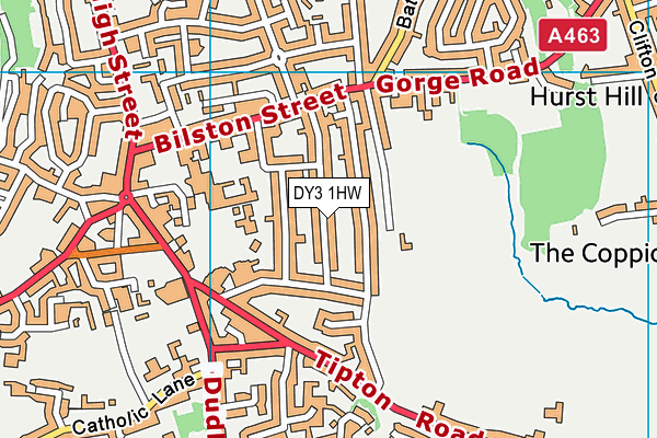 DY3 1HW map - OS VectorMap District (Ordnance Survey)