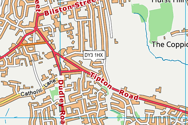 DY3 1HX map - OS VectorMap District (Ordnance Survey)