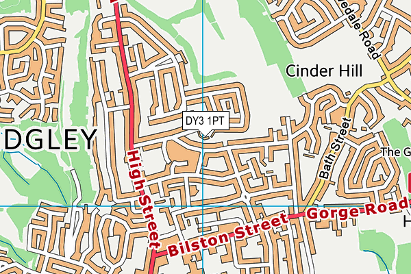 DY3 1PT map - OS VectorMap District (Ordnance Survey)