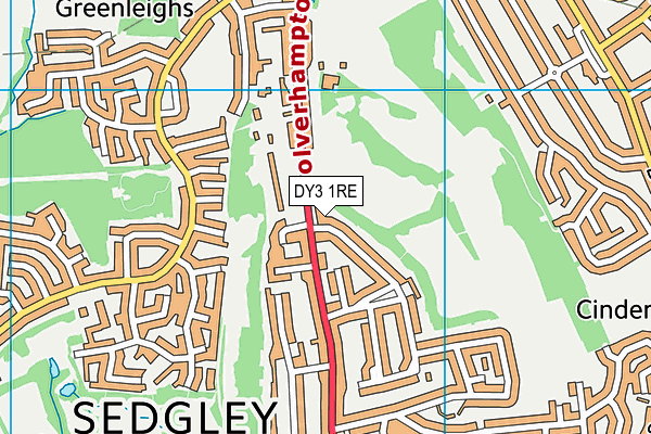 DY3 1RE map - OS VectorMap District (Ordnance Survey)