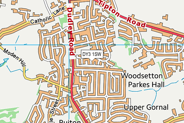 DY3 1SW map - OS VectorMap District (Ordnance Survey)