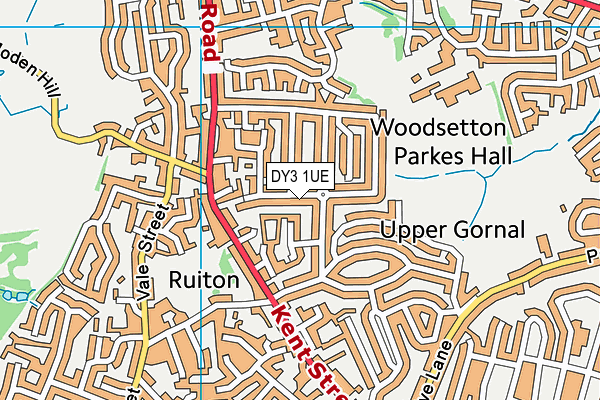 DY3 1UE map - OS VectorMap District (Ordnance Survey)