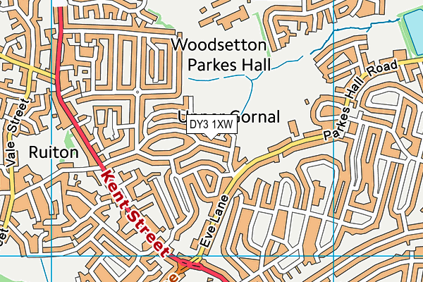 DY3 1XW map - OS VectorMap District (Ordnance Survey)