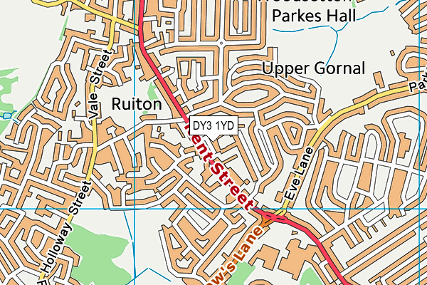 DY3 1YD map - OS VectorMap District (Ordnance Survey)