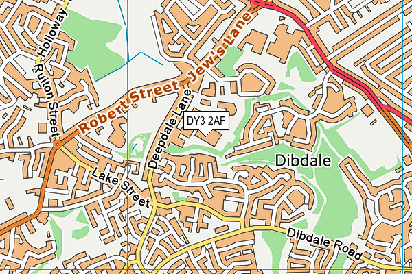 DY3 2AF map - OS VectorMap District (Ordnance Survey)