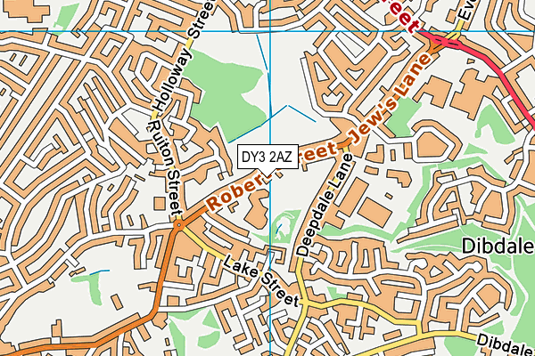 Roberts Primary School map (DY3 2AZ) - OS VectorMap District (Ordnance Survey)
