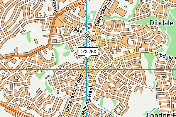 DY3 2BX map - OS VectorMap District (Ordnance Survey)