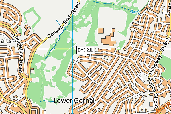 DY3 2JL map - OS VectorMap District (Ordnance Survey)