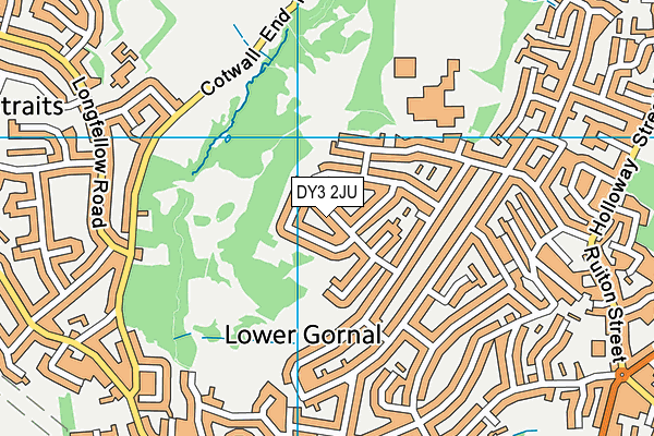 DY3 2JU map - OS VectorMap District (Ordnance Survey)