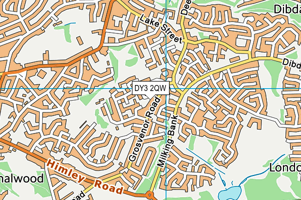 DY3 2QW map - OS VectorMap District (Ordnance Survey)